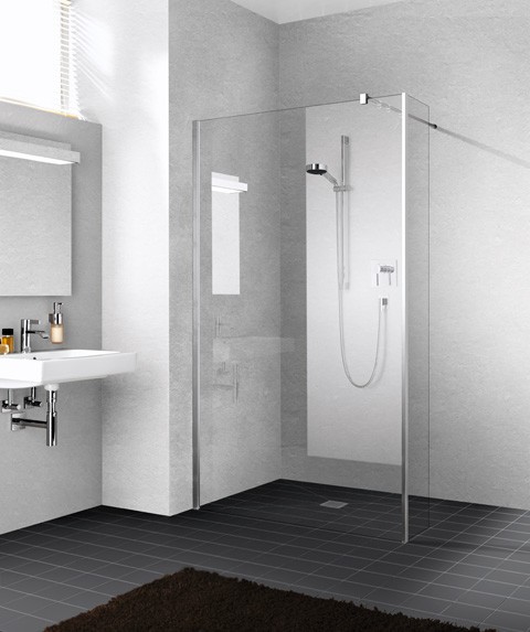 Kermi Festfeld Walk-In XB FFW 0500x2000, silber hochglanz, ESG Spiegelglas, XBFFW05020VJK XBFFW05020VJK Image