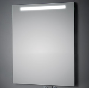 KOH-I-NOOR LED Wandspiegel mit Oberbeleuchtung, B: 600, H: 700, T: 33 mm L45762 Image