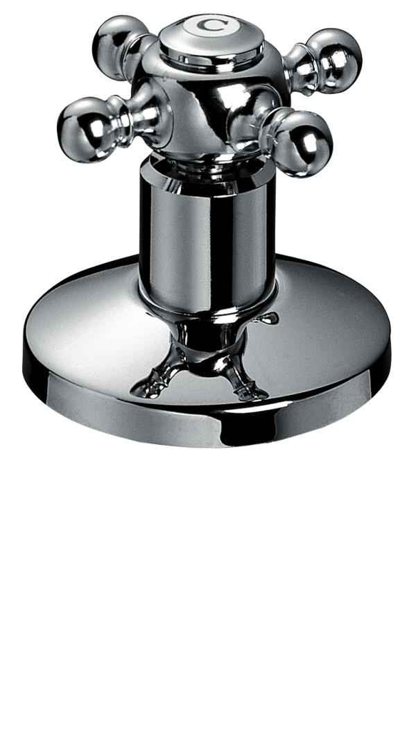 "Kaja Romanze Unterputzventil G1/2" DN15, Griffmarkierung "H" "hot", weiss 29620-W" Image