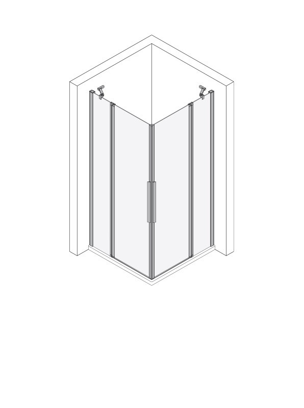 Koralle Eckdusche myDay EPFS R 100, VB01610020AP1 VB01610020AP1 Image