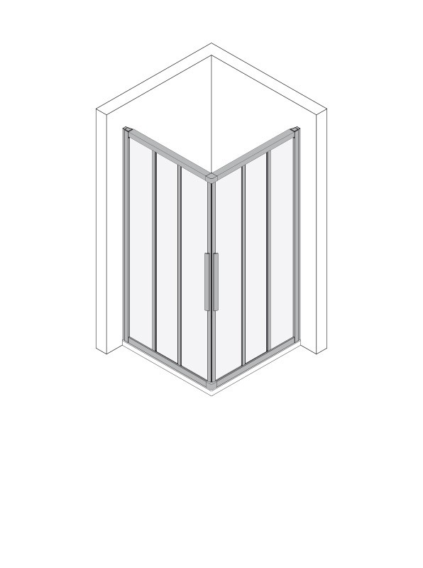 Koralle Eckdusche myDay ESF3 75/90, VB040S1120D81 VB040S1120D81 Image