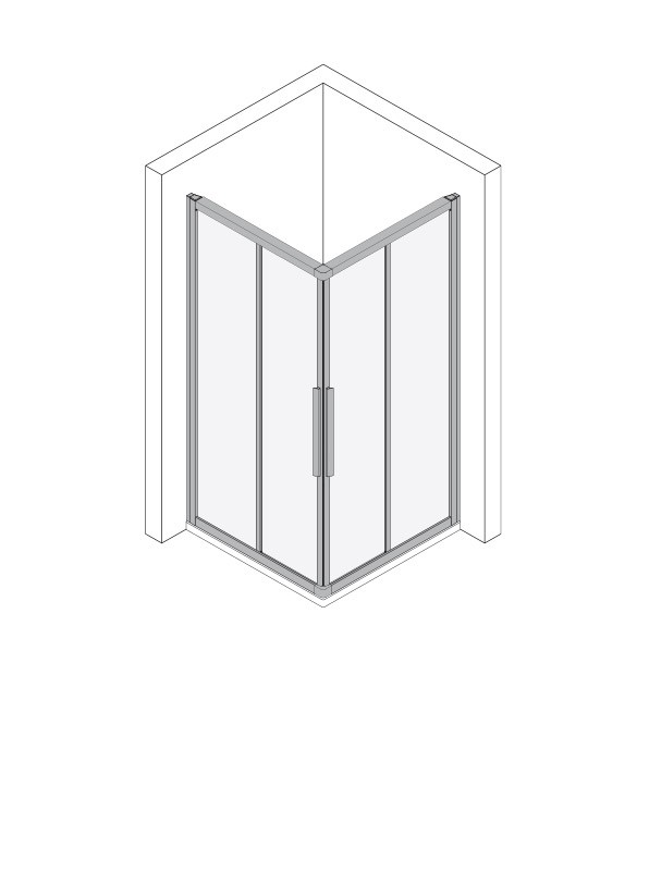 Koralle Eckdusche myDay ESF2 90/80, VB029S2220A81 VB029S2220A81 Image