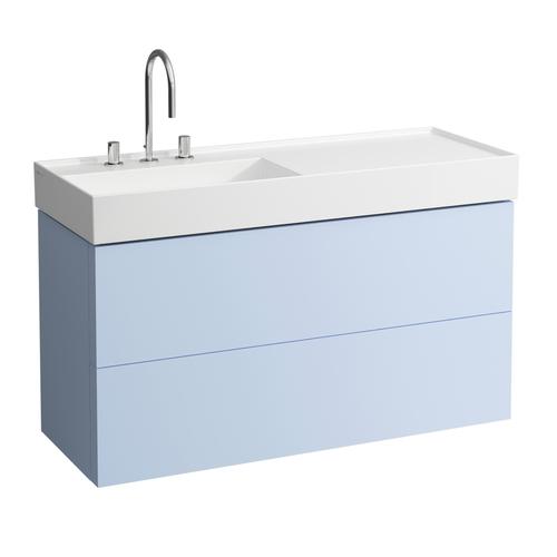 LAUFEN Waschtischunterschrank Kartell 600x1180x450 2 Schubl, H813332 graublau, H4076480336451 H4076480336451