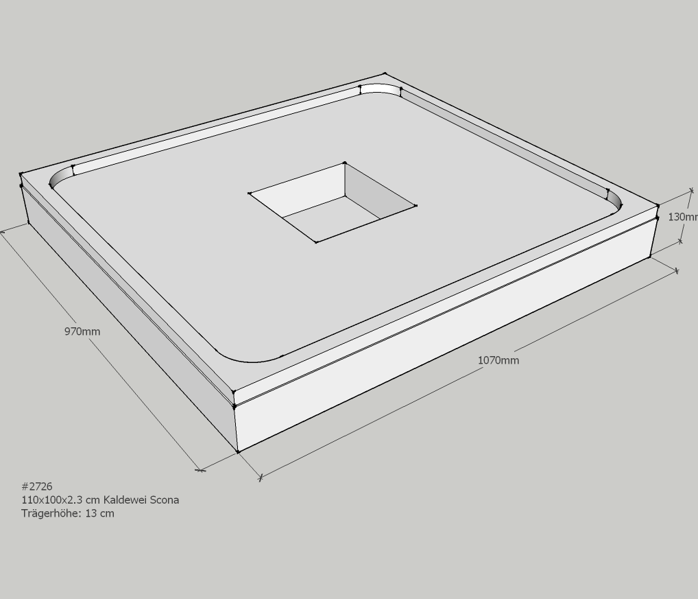 Neuesbad Wannenträger für Kaldewei Scona 1000x1100x23 SD24079 Image
