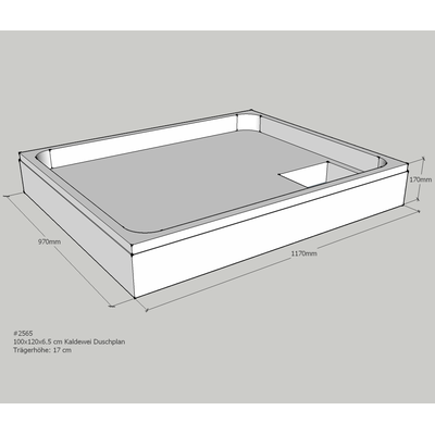 Neuesbad Wannenträger für Kaldewei Duschplan 100x120x6,5 SD21819 Image