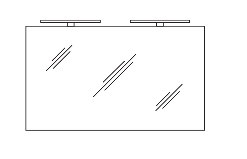 Pelipal Serie 20 Pelipal Funktionsspiegel S20-FSP24, B:1300, H:700, T:32mm S20-FSP24 Image