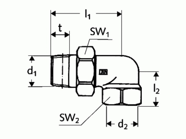 "Schell Heizkörperverschraubung Eckform 1" messing 10bar 141080099" Image