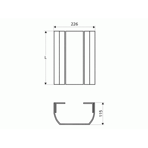 Schell Anschlussblende Duschpaneel LINUS Baulänge 451-950mm 008120899