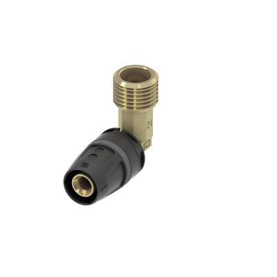 "Tece logo-Push Winkelübergangsnippel Standard Messing, Dim. 25 x 3/4", 8610305 8610305" Image