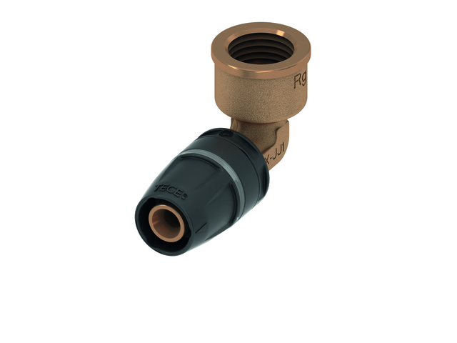 "Tece logo-Push Winkelübergangsmuffe Dim. 16 x Rp 1/2", Rotguss/Si-Bronze, 8713202 8713202" Image