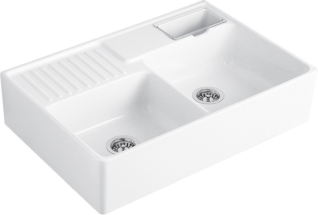 Villeroy & Boch Spülstein 895x630mm Ablgarn. Spülbecken m.tig aus Keramik Mosaique, 632391M1 632391M1