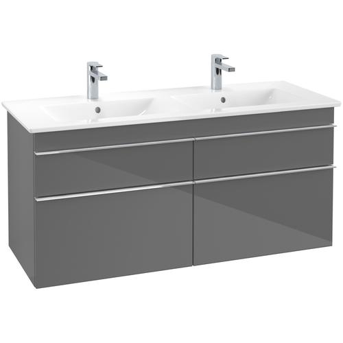 Villeroy & Boch Waschtischunterschrank Venticello A93001FP, B:1253, H:590, T:502mm, Glossy Grey A93001FP