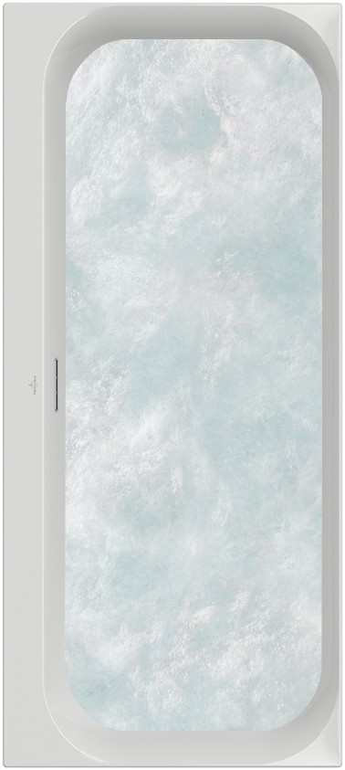 Villeroy & Boch Loop & Friends rechteckige Badewanne, mit Whirlpoolsystem Hydropool Comfort (HC), in UHC180LSF2B2VRW Image