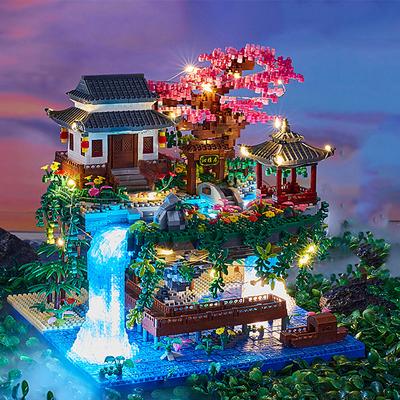 3320pcs Micro Building Blocks Set Diamond Tree House And Waterfall for Christmas Gifts