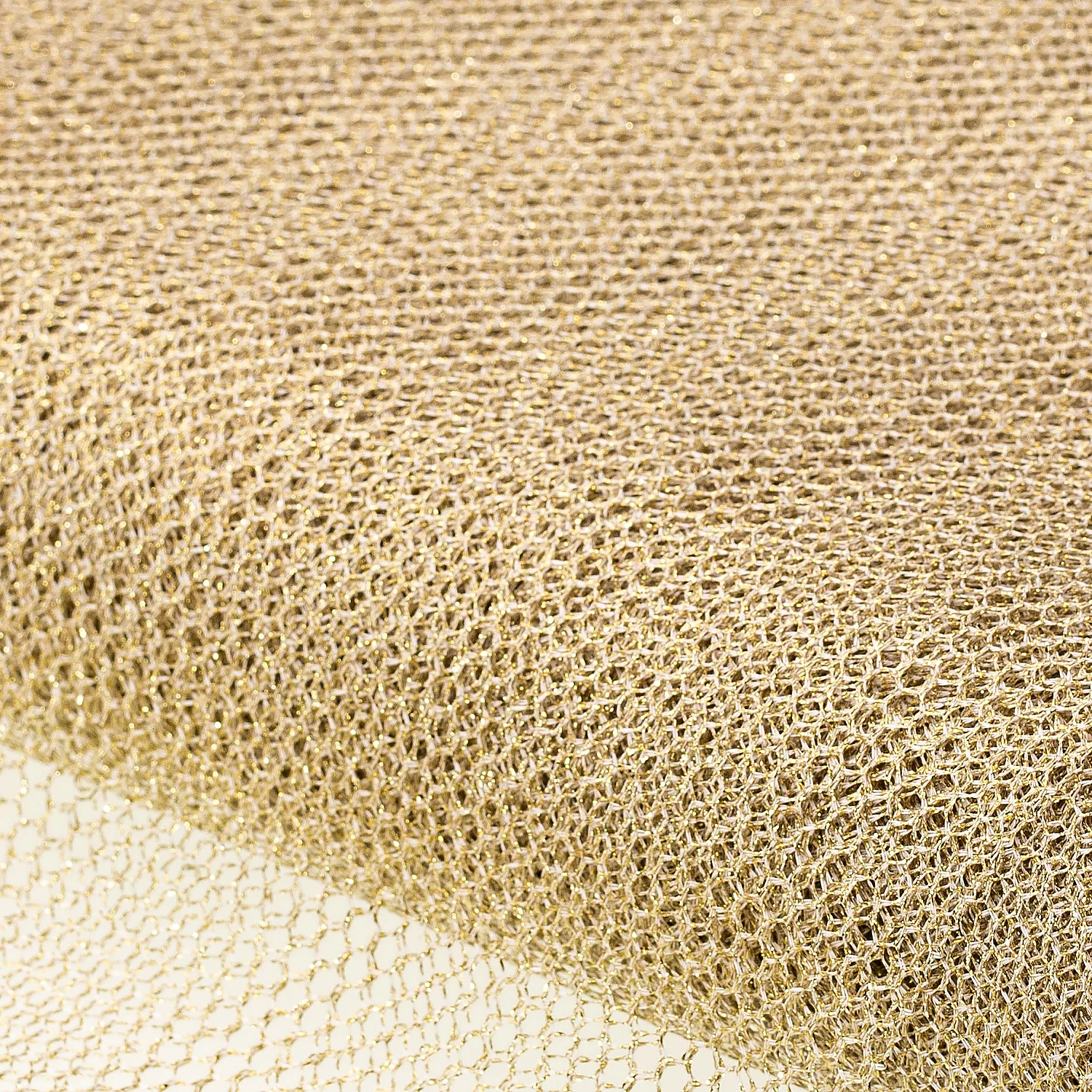 Netzgewebe Metallic, gold