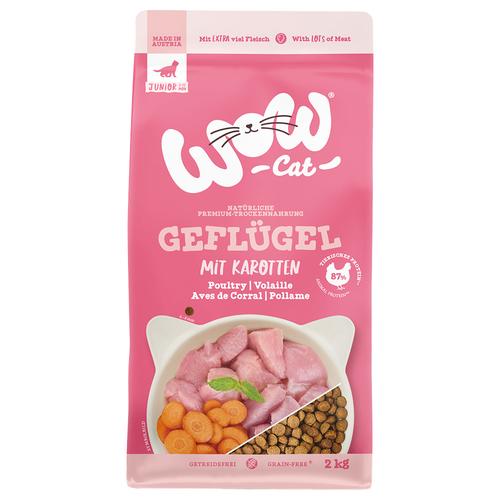 2kg Wow Cat Junior mit Geflügel Katzenfutter trocken