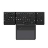 GoldHub Tri-fold Wireless Keyboard with Touchpad Portable Rechargeable Foldable Phone Tablet Computer Bluetooth-compatible Keyboard for Window for iOS for Android for Mac