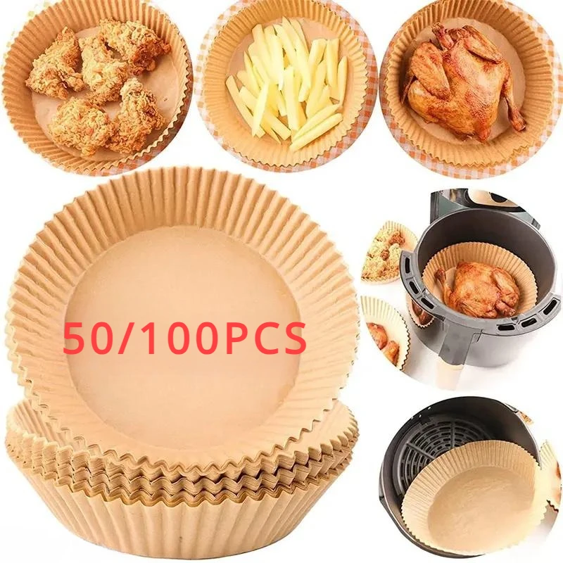 50/100 stücke Luft fritte use Papier liner, Antihaft-Einweg liner, Back papier für Luft fritte use öl beständig, Lebensmittel qualität zum Backen