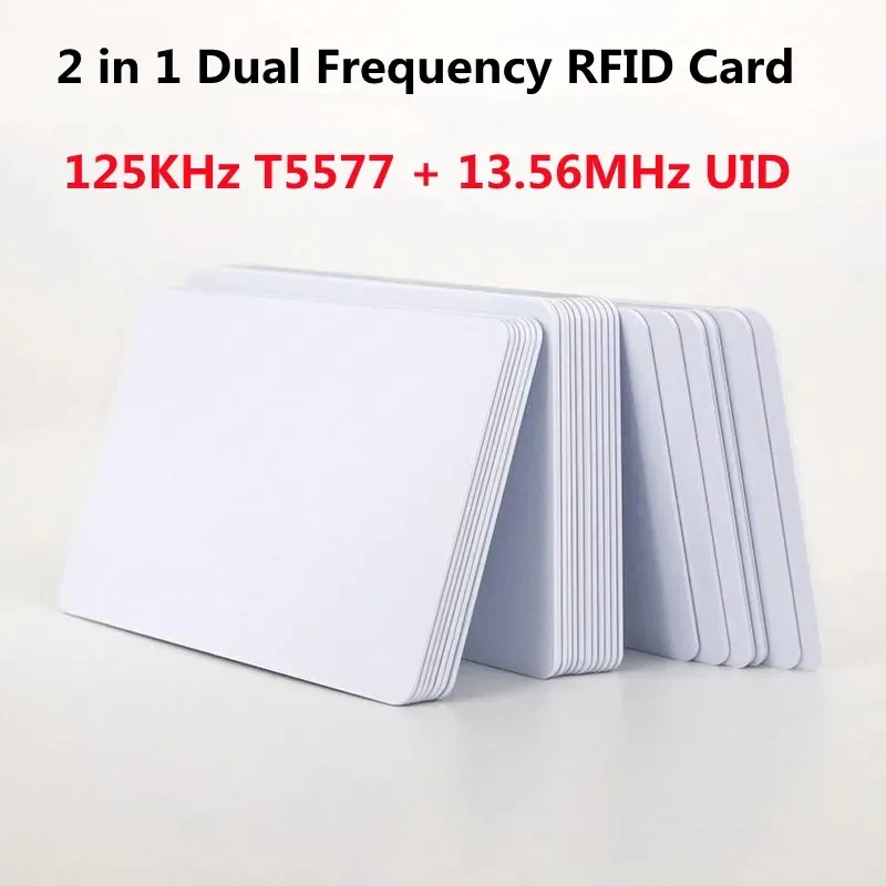 IC+ID UID wiederbeschreibbare zusammengesetzte Schlüsselkarten Schlüsselanhänger Dual-Chip-Frequenz RFID 125 kHz T5577 EM4305 + 13,56 MHz veränderbar beschreibbar Image