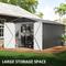 TEMU 8x12 Ft Outdoor Storage Shed, Large Garden Shed With Updated Frame Structure And Lockable Doors, Metal Tool Sheds For Backyard Garden Patio Lawn, Black