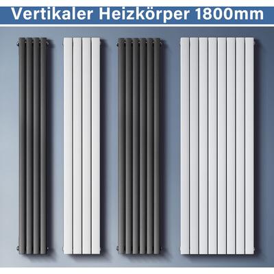 Sonni - Design Heizkörper Vertikal 1800 Paneelheizkörper mittelanschluss Röhrenheizkörper Weiß