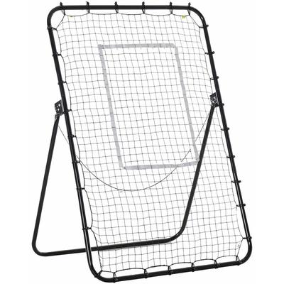 Fußball Rebounder, Klappbarer Fußballtor, Kickback Rückprallwand mit 4 Verstellbaren Stufen,