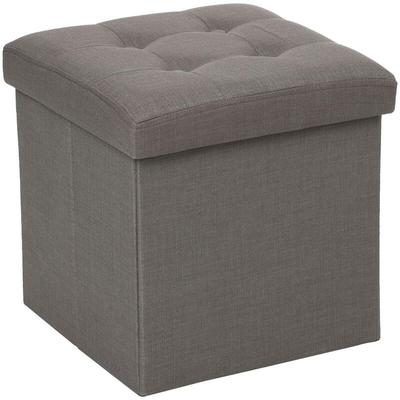 Pouf mit Faltschachtel Lysander Grau Atmosphera Image