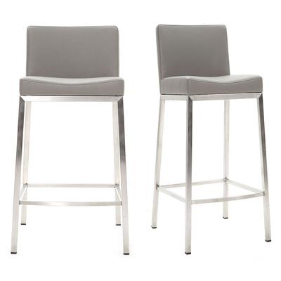 Miliboo - Design-Hocker 66 cm Grau 2er-Set epsilon Image