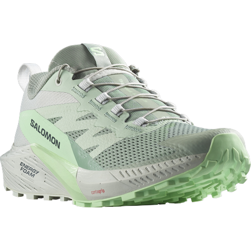 Trailrunningschuh SALOMON ""SENSE RIDE 5"", Gr. 38,5, grün, Mesh, sportlich, Schuhe, Trailrunningschuhe