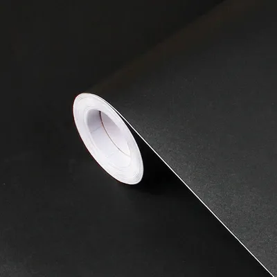 Waterpoof Matte Wallpaper White Grey Black Vinyl Self-Adhesive Stickers for Wall Furniture