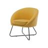 Moloo - jonas - Fauteuil Design tissu curry pieds métal noir - Jaune