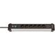 1391030610 Multipresa con interruttore Argento/Nero Schuko 1 pz. - Brennenstuhl