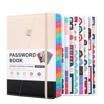 Password Book A5 Letter Tag Password Notebook Computer and Website Login Password Organizer and Manager 240 Pages with Inner Pocket 8.4x5.9 Inches