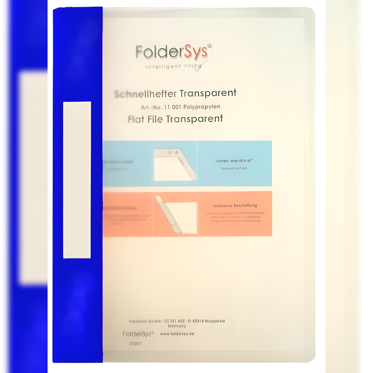 FSY Schnellhefter, Transparent, blau, 1 Stück Image