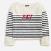 J. Crew Sweaters | J.Crew Mariner Cloth Embroidered Long-Sleeve T-Shirt In Stripe Size S | Color: Cream | Size: S