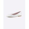 Ballerina HEINE, Damen, Gr. 38, weiß, Leder, Glattleder, Synthetik, modisch, Schuhe
