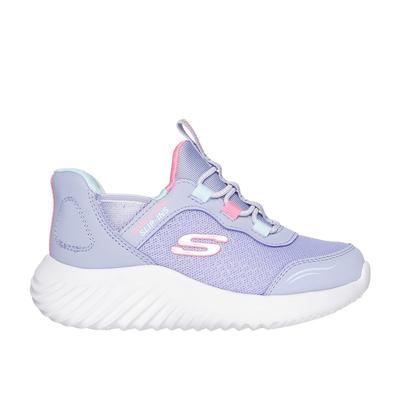 Skechers Girl's Slip-ins: Bounder - Simple Cute Sneaker | Size 10.0 | Lavender | Synthetic/Textile | Machine Washable