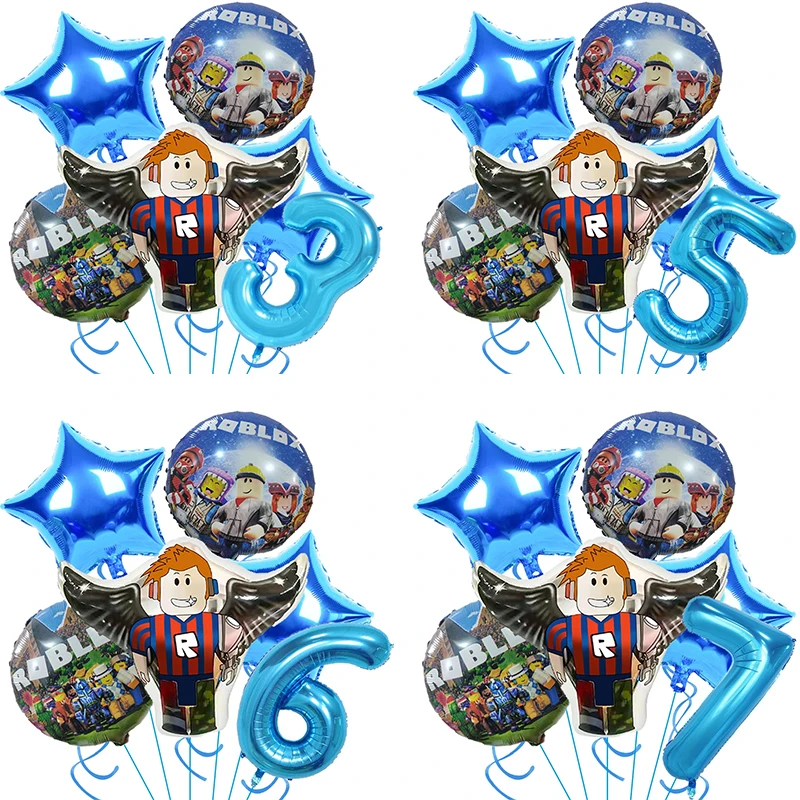 ROBLOX Geburtstag Folienballons Set Cartoon Party Dekoration Lieferungen Baby Dusche Bevorzugung Spiel Geschenk Anzahl Ballon Junge Spielzeug diy Image