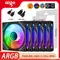 Aigo-Ventilateur de boîtier PC Air12s, 12cm, 4 broches, 5V, 3 broches, ARGB, effet de lumière miroir