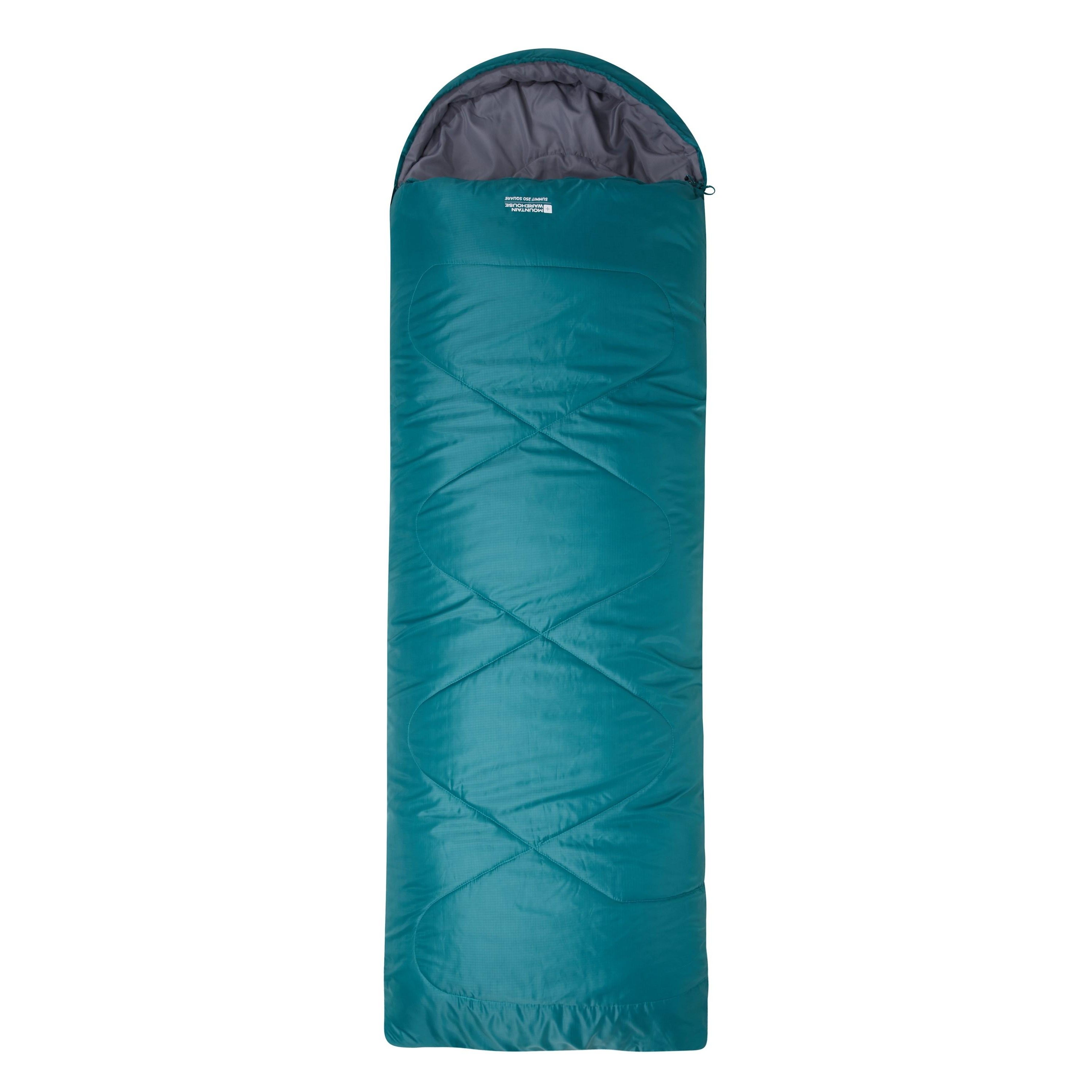 Mountain Warehouse Unisex Adult Summit 250 Left Zip Square Winterschlafsack (Petrol) Image