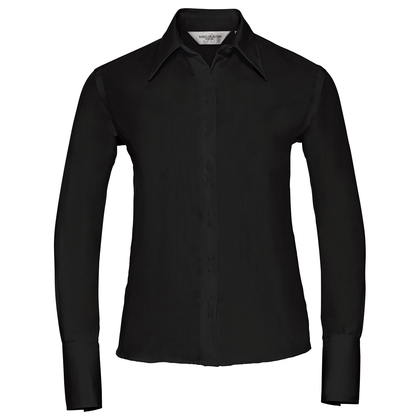 Russell Collection - "Ultimate" Hemd für Damen Langärmlig (Schwarz) Image