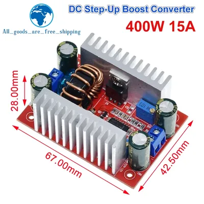 1/5PCS DC 400W 15A Step-up Boost Converter Constant Current Power Supply LED Driver 8.5-50V to