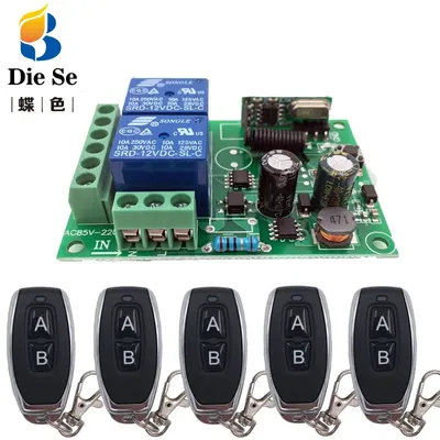 433MHz Universal Wireless Remote Control AC220V 2CH rf Relay Receiver and Transmitter for Universal