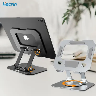 Tablet Holder Carbon Steel Stand with 360° Rotation Adjustable Stand For iPad Pro Air Mini Mobile