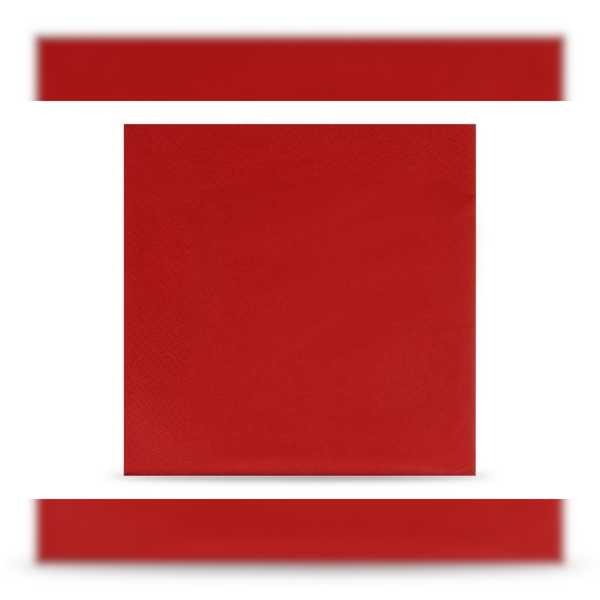 Plock GmbH Servietten Quicky - 2-lagig - 1/4-Falz - 40 x 40 cm - 1400 Tafelservietten - rot Image