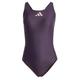 adidas Damen-Badeanzug mit 3 Stangen, 71,1 cm, Schwarz, Schwarz, 128