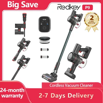 Redkey p9 Akku-Staubsauger Akku 8-in-1-Handstaubsauger 30kpa 350w Doppel-Hepa-Filter LED-Anzeige Image