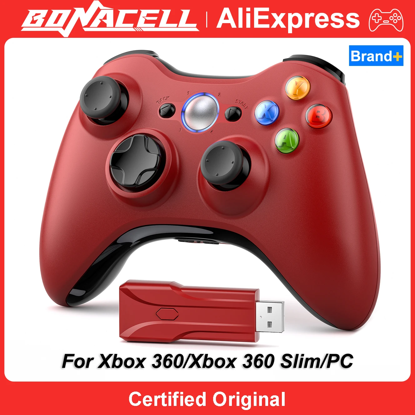 Gamepad für Xbox 360/Slim/Window 7/8/10 2,4G Wireless Controller Gaming Joystick 6-Achsen-Gyro Dual Vibration Spiel-Fernbedienung
