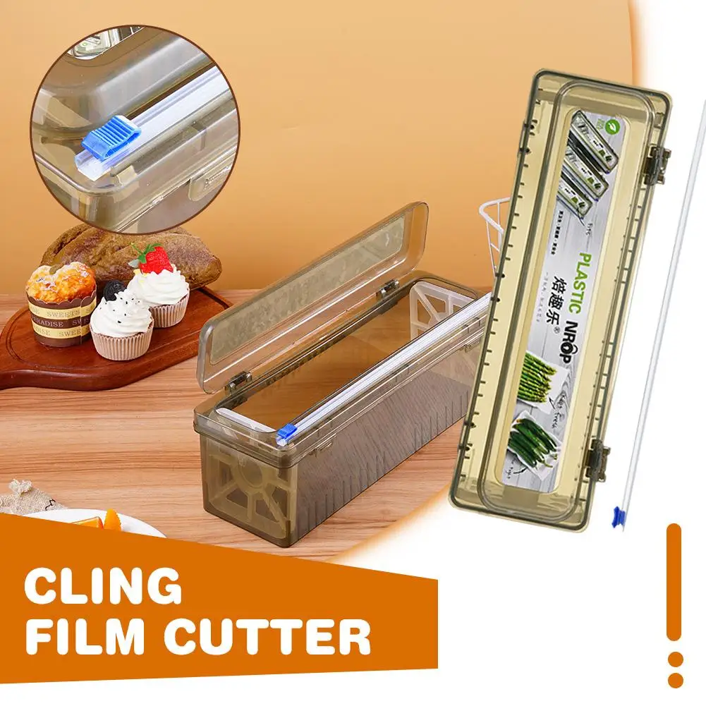 Punch-freies Befestigungsfolie Frischhaltefolie Wrap Dispenser Küchenwerkzeug Kunststoff Wrap Sharp Cutter Kochgeschirr Werkzeug Lebensmittel Wrap Cutter