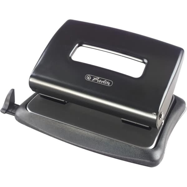 herlitz Bürolocher 1,6mm schwarz mit Anschlagschiene Image